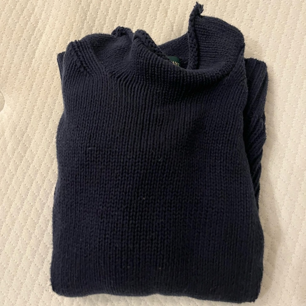 J Crew Navy Blue Roll Neck Sweater size XXS